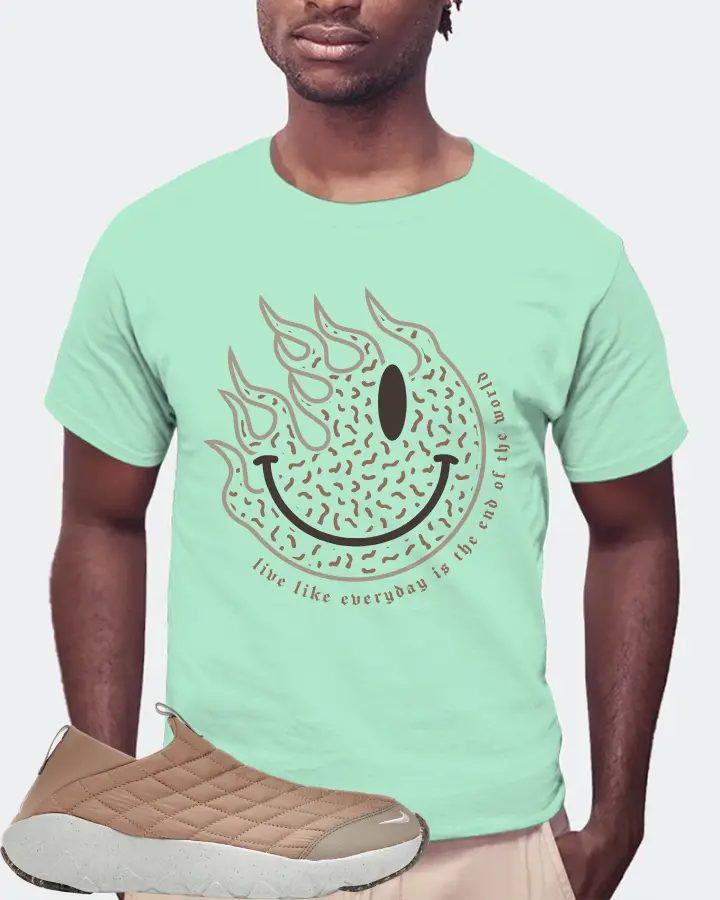 Nike ACG Moc 3.5 Sneaker Matching Mint T-Shirt (Keep Smiling) - View 4