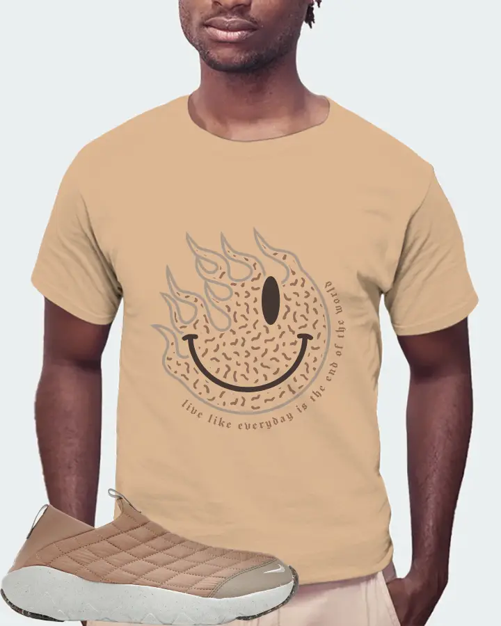 Nike ACG Moc 3.5 Sneaker Matching Tan T-Shirt (Keep Smiling) - View 4