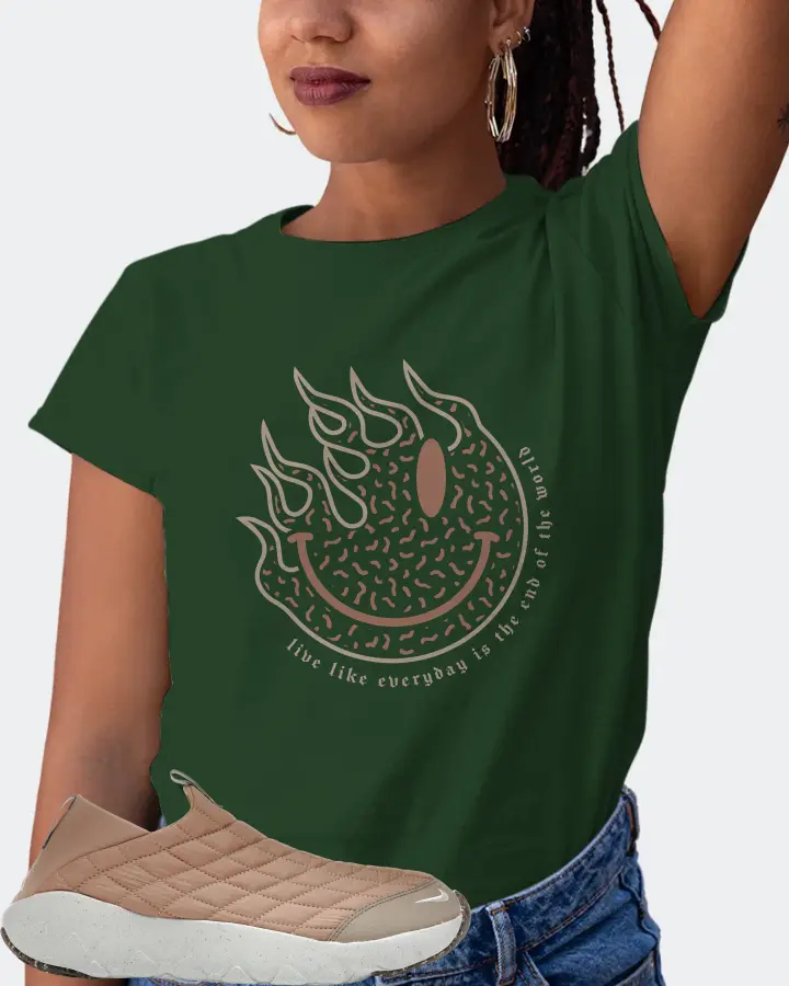 Nike ACG Moc 3.5 Sneaker Matching Forest T-Shirt (Keep Smiling) - View 5