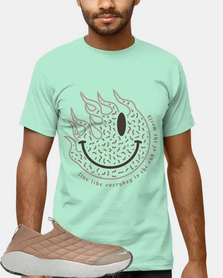 Nike ACG Moc 3.5 Sneaker Matching Mint T-Shirt (Keep Smiling) - View 6
