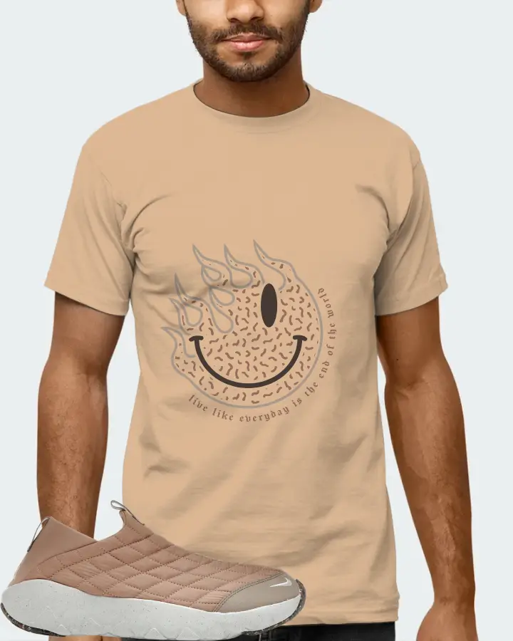 Nike ACG Moc 3.5 Sneaker Matching Tan T-Shirt (Keep Smiling) - View 6