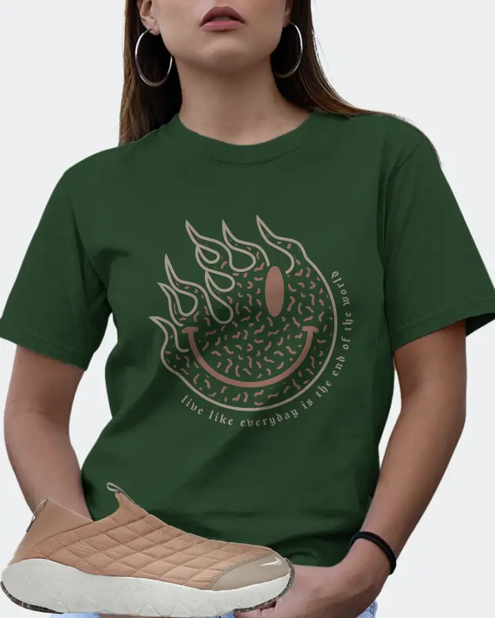 Nike ACG Moc 3.5 Sneaker Matching Forest T-Shirt (Keep Smiling) - View 7