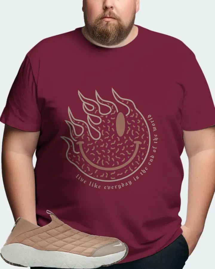 Nike ACG Moc 3.5 Sneaker Matching Maroon T-Shirt (Keep Smiling) - View 8