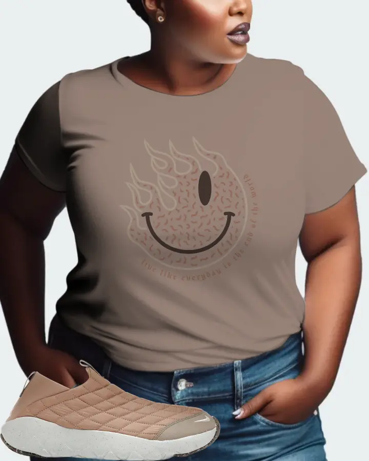 Nike ACG Moc 3.5 Sneaker Matching Pebble T-Shirt (Keep Smiling) - View 9