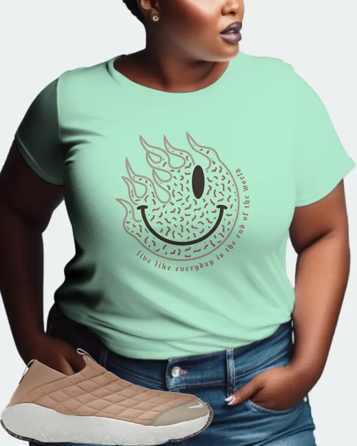 Nike ACG Moc 3.5 Sneaker Matching Mint T-Shirt (Keep Smiling) - View 9