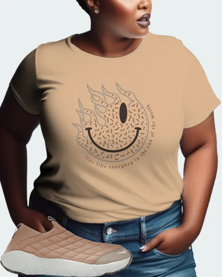 Nike ACG Moc 3.5 Sneaker Matching Tan T-Shirt (Keep Smiling) - View 9