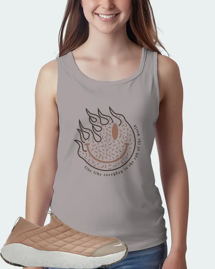 Nike ACG Moc 3.5 Sneaker Matching Grey Tank Top (Keep Smiling) - View 5