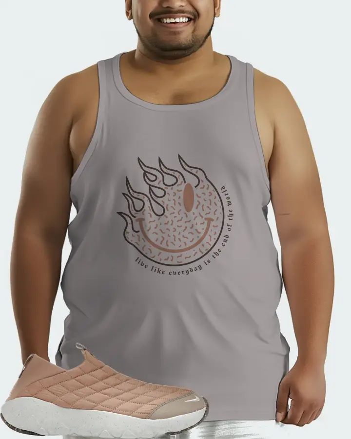 Nike ACG Moc 3.5 Sneaker Matching Grey Tank Top (Keep Smiling) - View 6