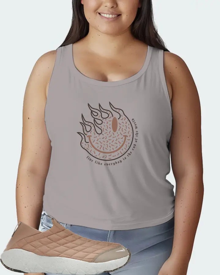 Nike ACG Moc 3.5 Sneaker Matching Grey Tank Top (Keep Smiling) - View 7