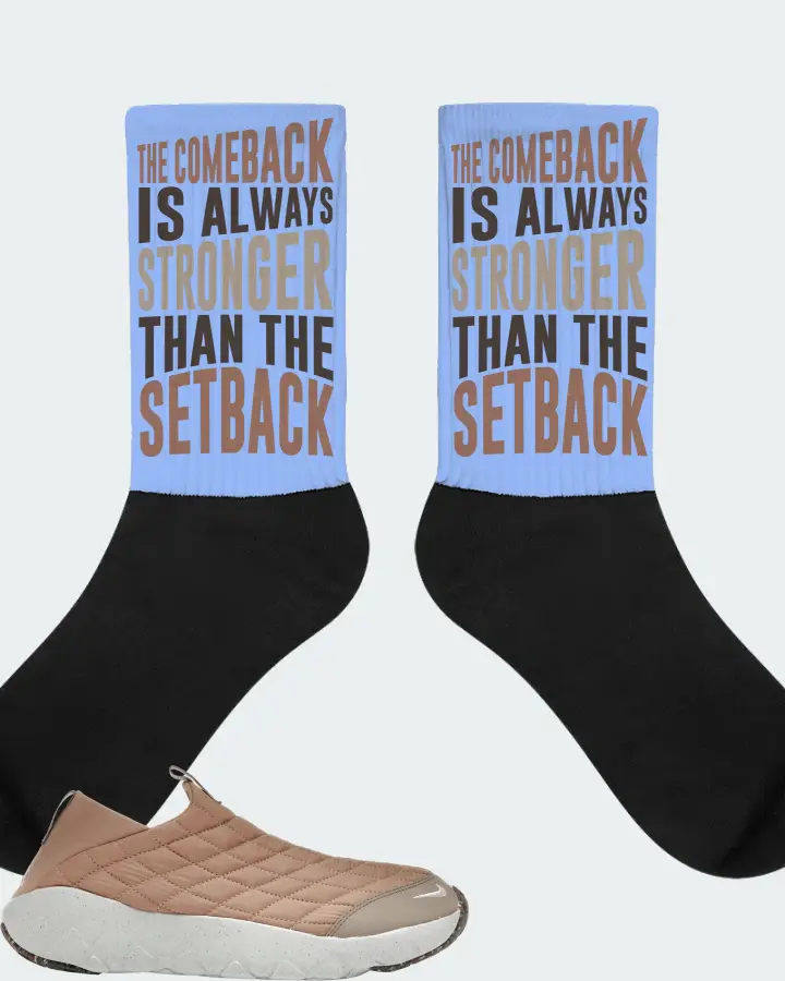 Nike ACG Moc 3.5 Sneaker Matching Carolina Blue Socks - The Comeback