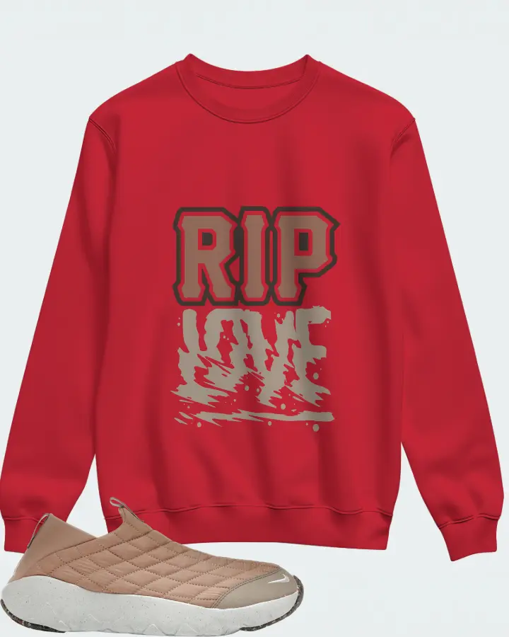 Nike ACG Moc 3.5 Sneaker Matching Red Sweatshirt (RIP Love) - View 1