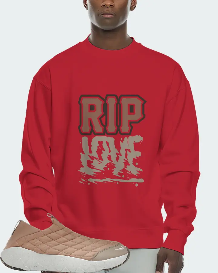 Nike ACG Moc 3.5 Sneaker Matching Red Sweatshirt (RIP Love) - View 2