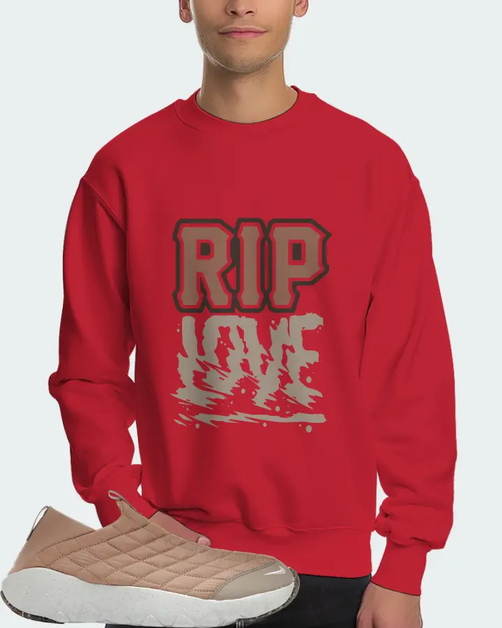 Nike ACG Moc 3.5 Sneaker Matching Red Sweatshirt (RIP Love) - View 4