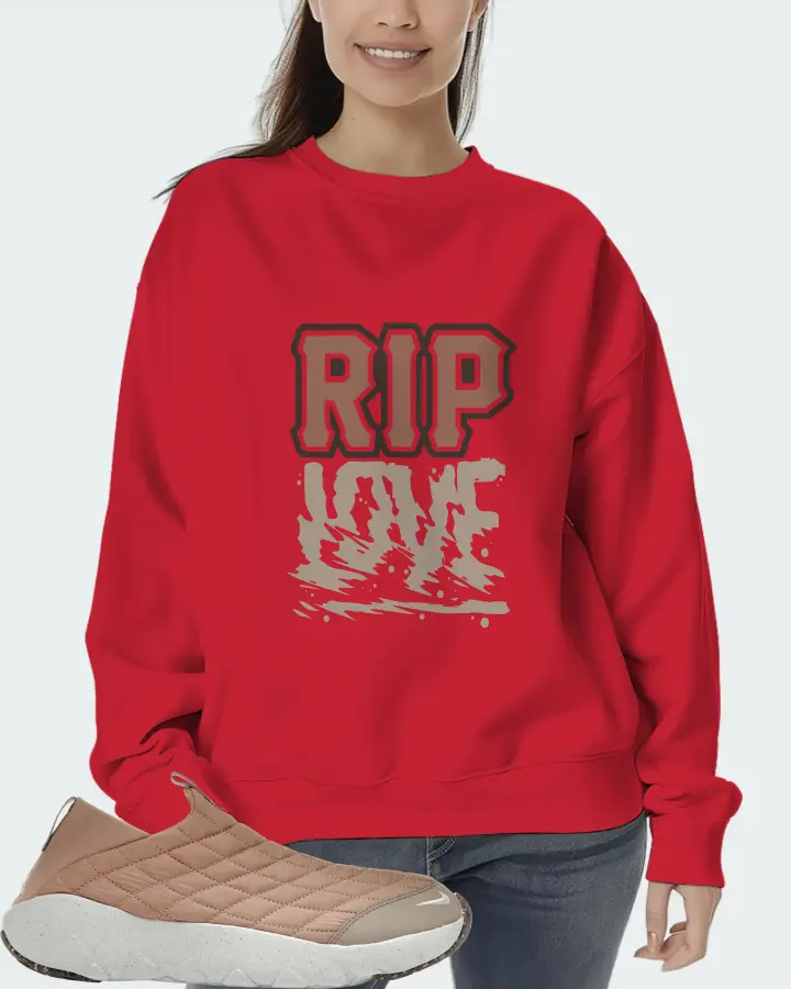 Nike ACG Moc 3.5 Sneaker Matching Red Sweatshirt (RIP Love) - View 5