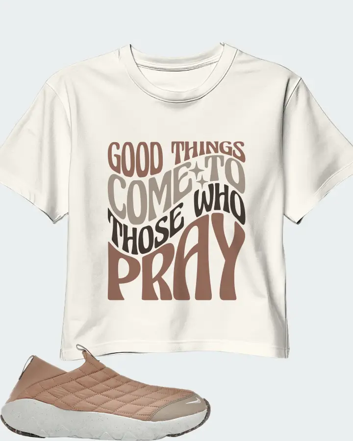 Nike ACG Moc 3.5 Sneaker Matching Ecru White Crop Top - Good Things Come To Those Who Pray