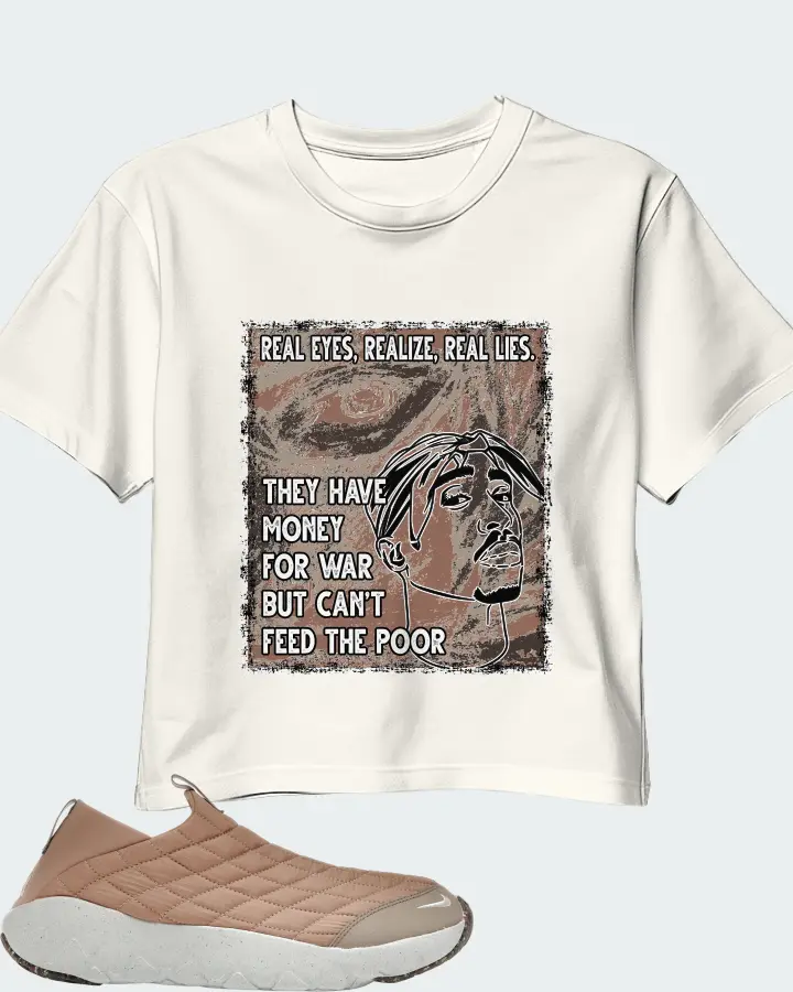 Nike ACG Moc 3.5 Sneaker Matching Ecru White Crop Top - TUPAC Real Eyes Realize Real Lies