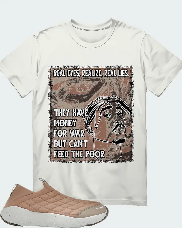 Nike ACG Moc 3.5 Sneaker Matching Ash T-Shirt - TUPAC Real Eyes Realize Real Lies