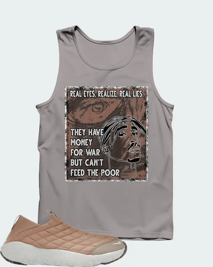 Nike ACG Moc 3.5 Sneaker Matching Grey Tank Top - TUPAC Real Eyes Realize Real Lies