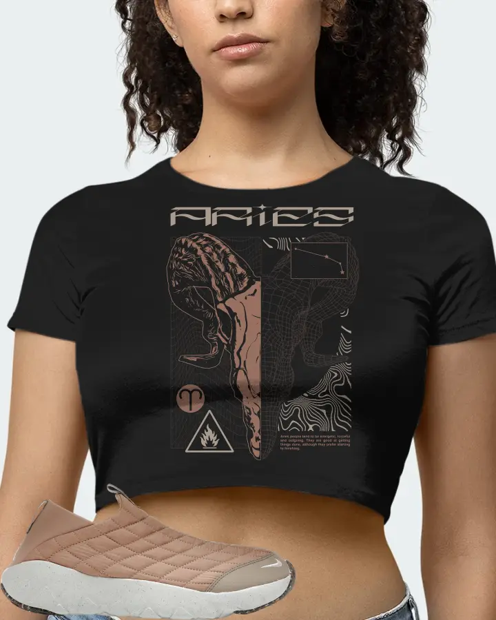 Nike ACG Moc 3.5 Sneaker Matching Black Crop Top (ARIES) - View 4