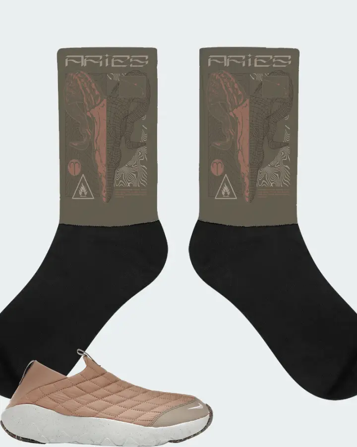 Nike ACG Moc 3.5 Sneaker Matching Army Green Socks (ARIES) - View 1