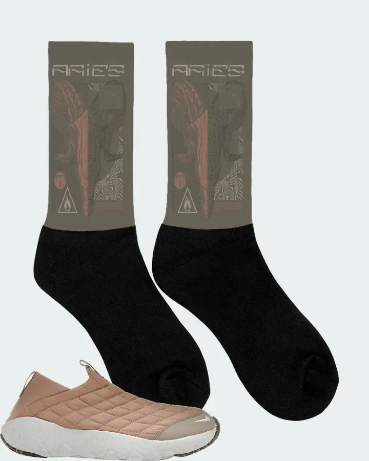 Nike ACG Moc 3.5 Sneaker Matching Army Green Socks (ARIES) - View 2