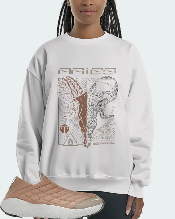 Nike ACG Moc 3.5 Sneaker Matching White Sweatshirt (ARIES) - View 3