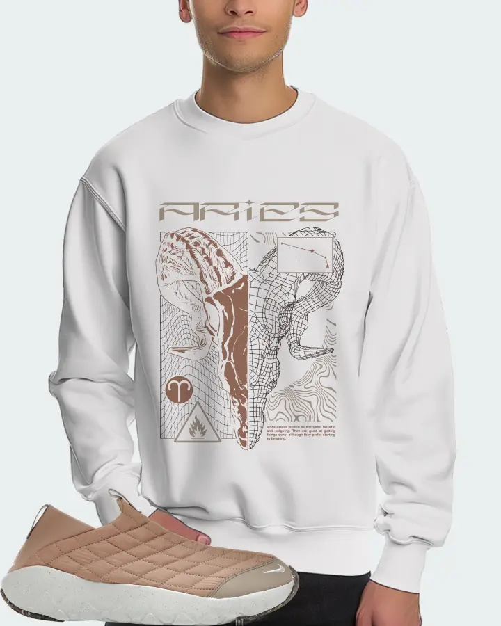 Nike ACG Moc 3.5 Sneaker Matching White Sweatshirt (ARIES) - View 4