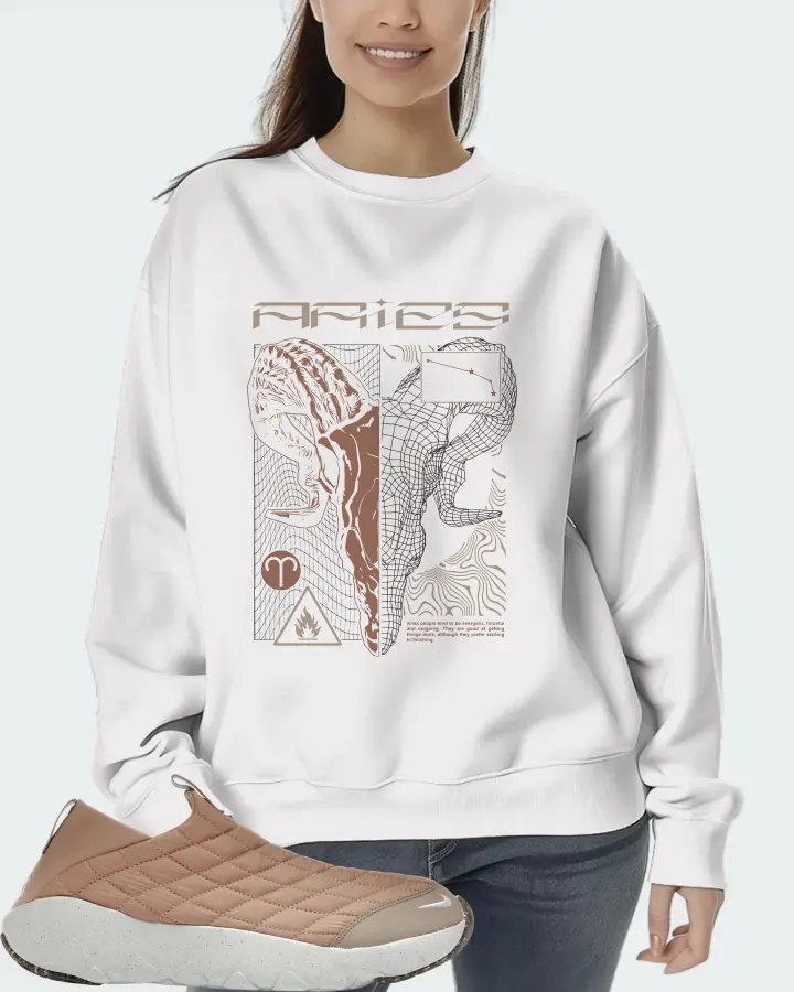 Nike ACG Moc 3.5 Sneaker Matching White Sweatshirt (ARIES) - View 5