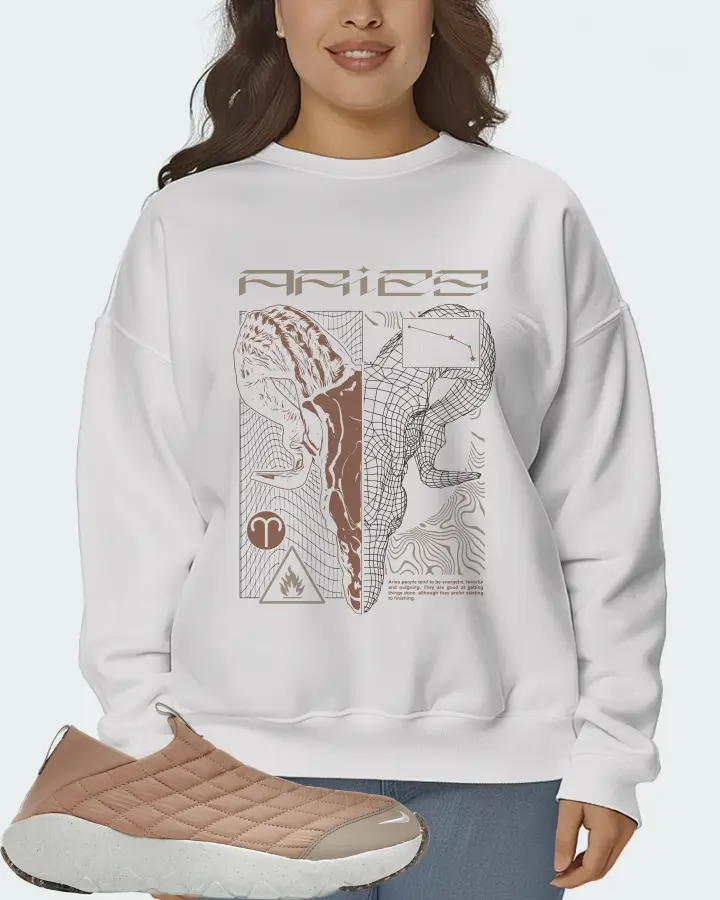 Nike ACG Moc 3.5 Sneaker Matching White Sweatshirt (ARIES) - View 7