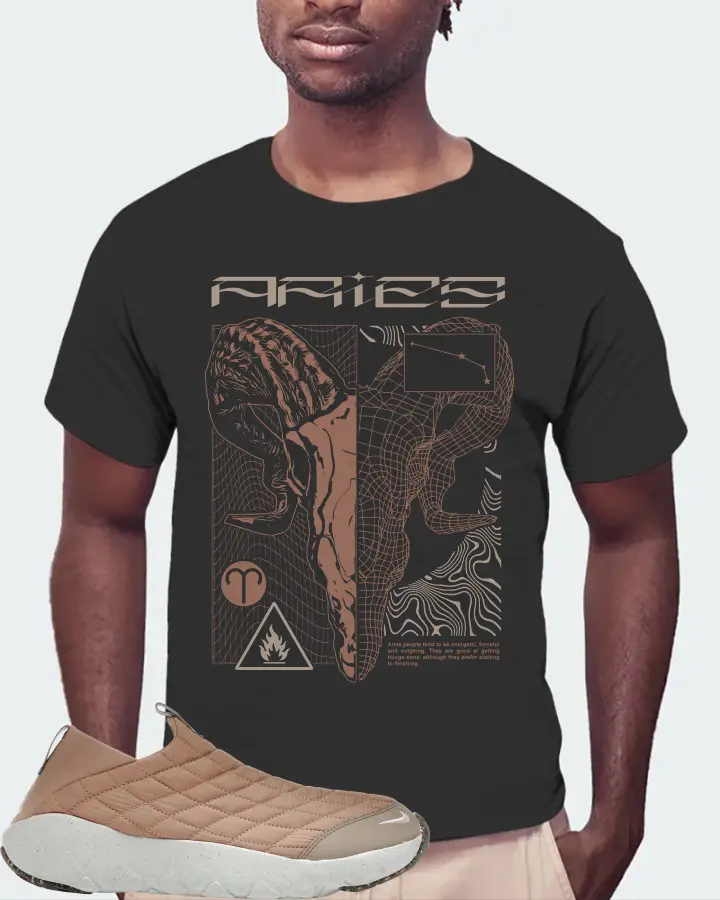 Nike ACG Moc 3.5 Sneaker Matching Graphite T-Shirt (ARIES) - View 4