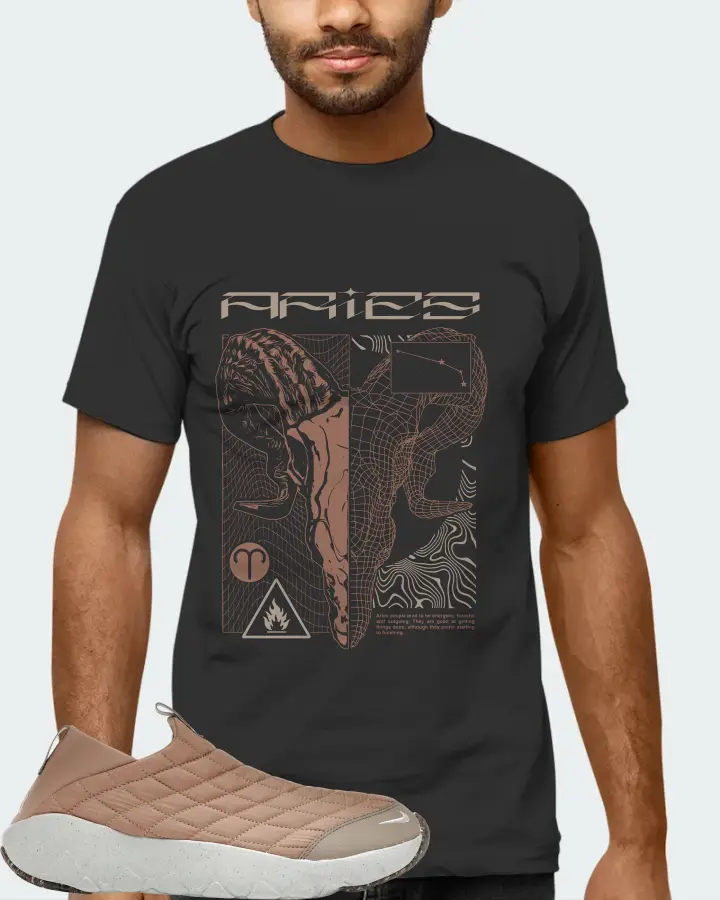 Nike ACG Moc 3.5 Sneaker Matching Graphite T-Shirt (ARIES) - View 6