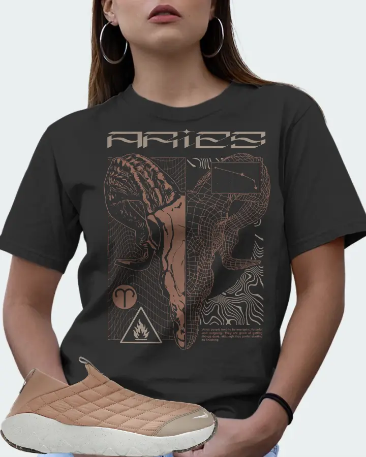 Nike ACG Moc 3.5 Sneaker Matching Graphite T-Shirt (ARIES) - View 7