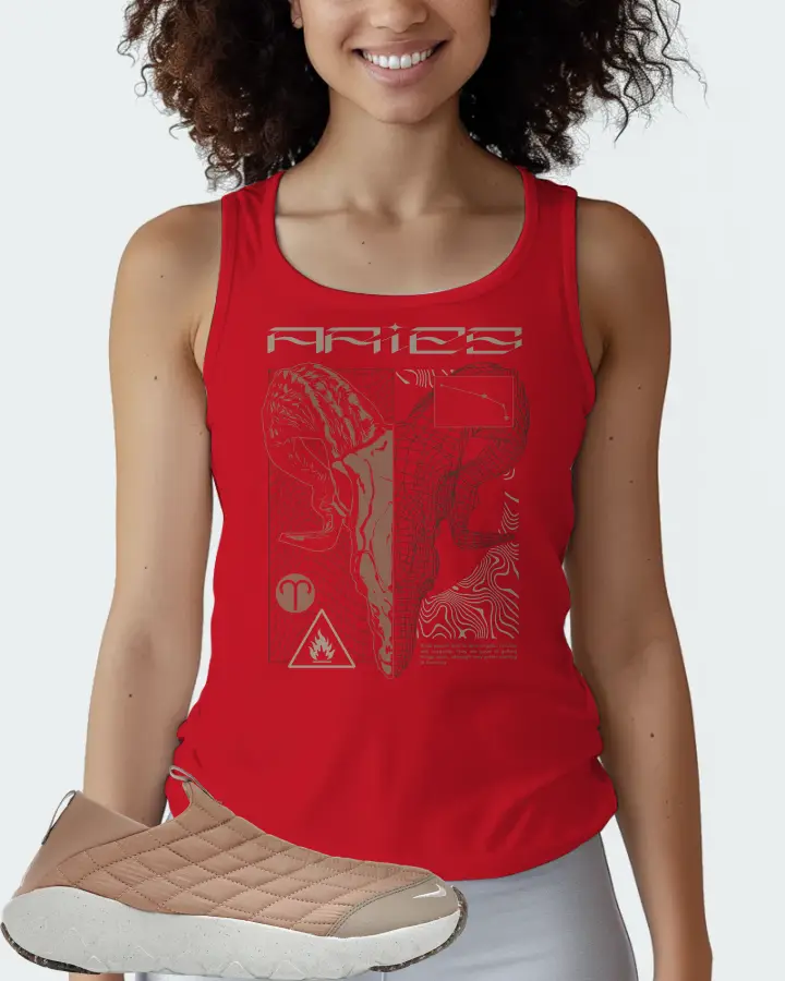 Nike ACG Moc 3.5 Sneaker Matching Red Tank Top (ARIES) - View 3