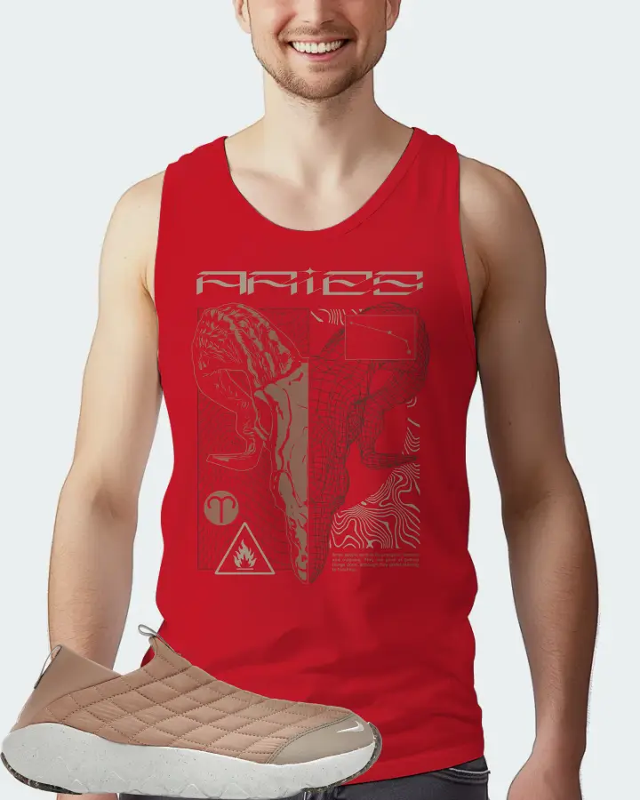 Nike ACG Moc 3.5 Sneaker Matching Red Tank Top (ARIES) - View 4