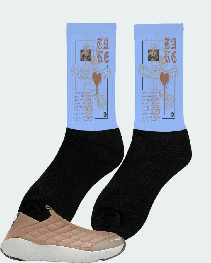 Nike ACG Moc 3.5 Sneaker Matching Carolina Blue Socks (TAKE) - View 3