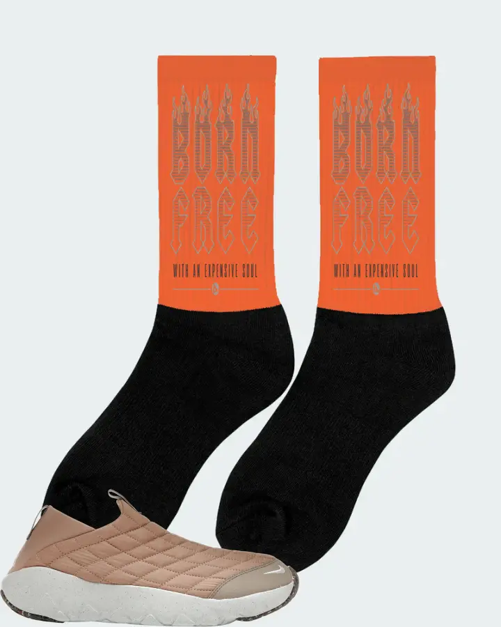 Nike ACG Moc 3.5 Sneaker Matching Orange Socks (Born Free) - View 3