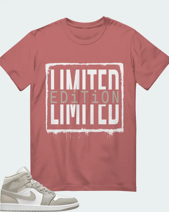 Jordan 1 Mid Sneaker Matching Mauve T-Shirt - LIMITED EDITION