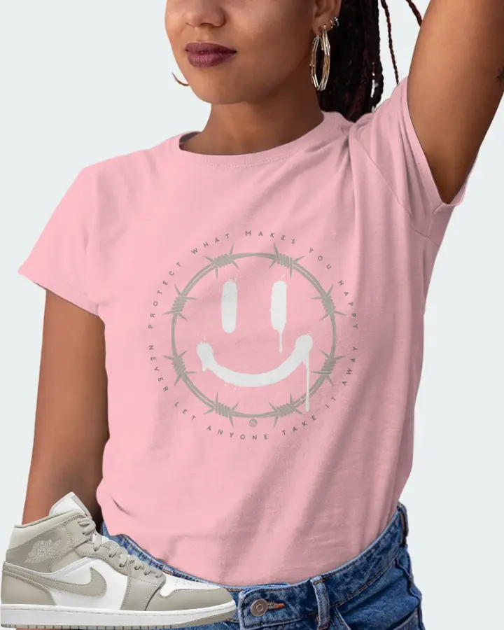 Jordan 1 Mid Sneaker Matching Pink T-Shirt (PROTECT) - View 5