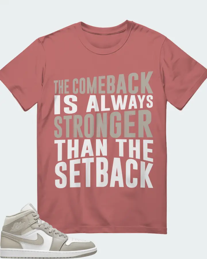 Jordan 1 Mid Sneaker Matching Mauve T-Shirt - The Comeback