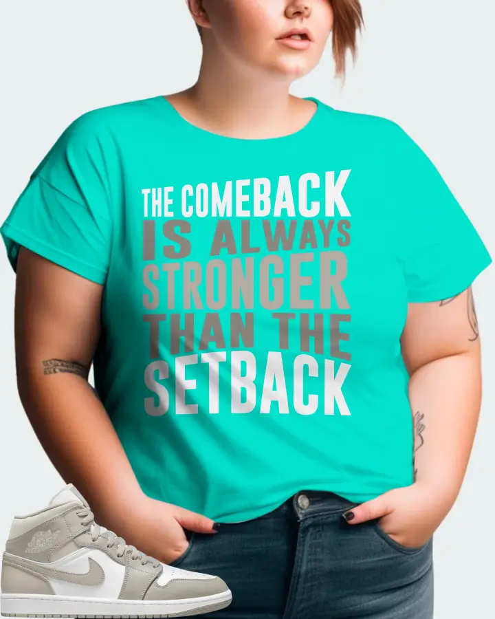 Jordan 1 Mid Sneaker Matching Teal T-Shirt (The Comeback) - View 11