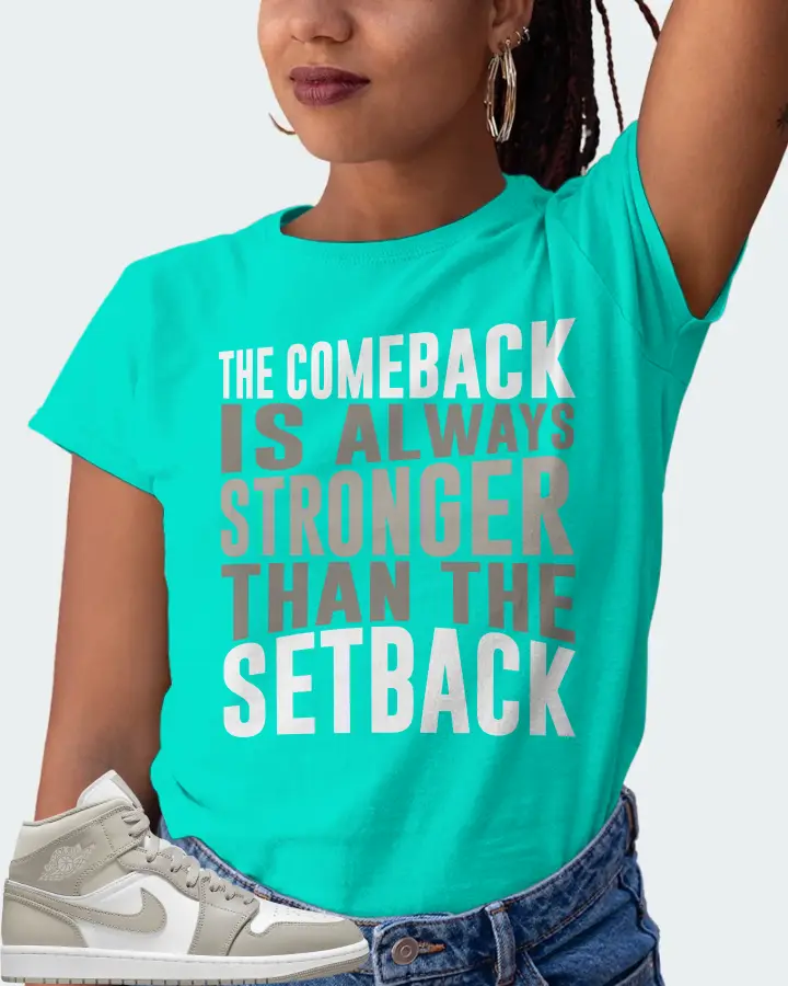Jordan 1 Mid Sneaker Matching Teal T-Shirt (The Comeback) - View 5