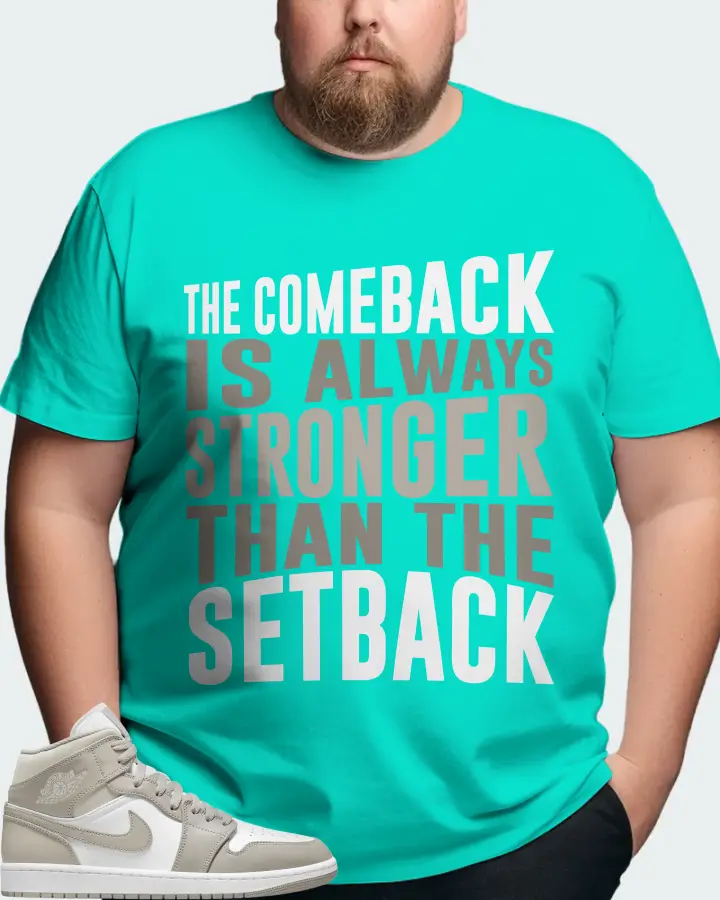 Jordan 1 Mid Sneaker Matching Teal T-Shirt (The Comeback) - View 8