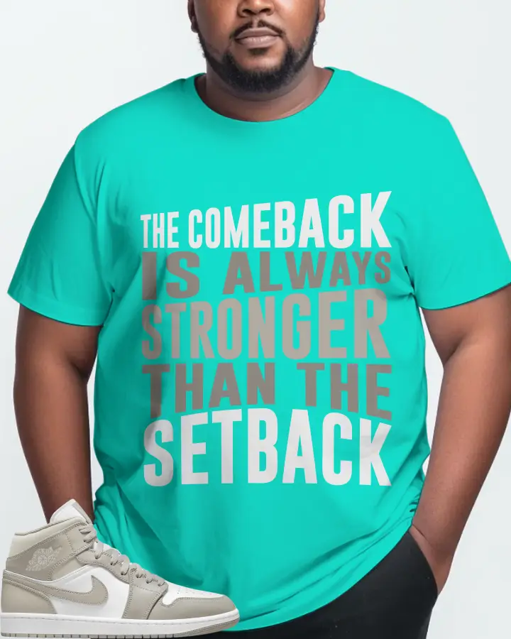 Jordan 1 Mid Sneaker Matching Teal T-Shirt (The Comeback) - View 10