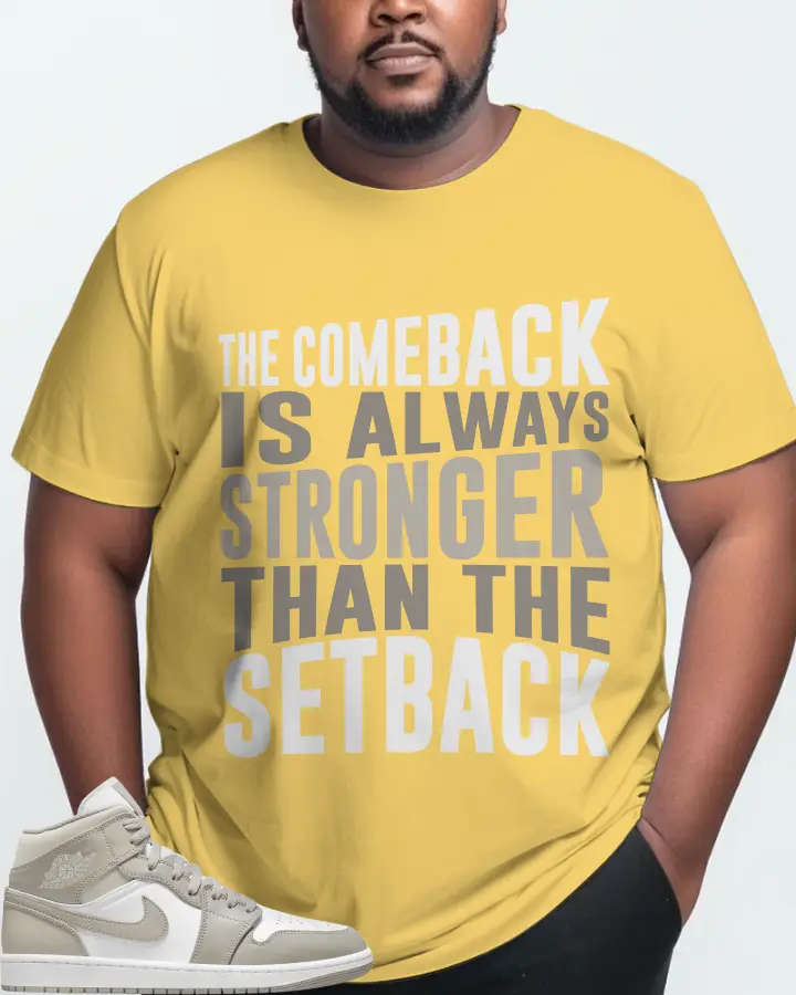 Jordan 1 Mid Sneaker Matching Yellow T-Shirt (The Comeback) - View 10