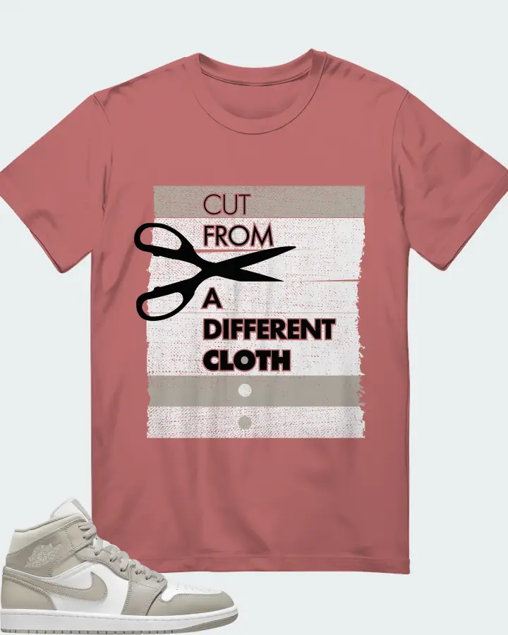 Jordan 1 Mid Sneaker Matching Mauve T-Shirt - Cut From a Different Cloth