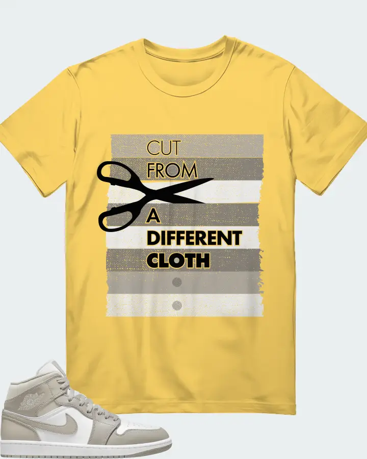 Jordan 1 Mid Sneaker Matching Yellow T-Shirt - Cut From a Different Cloth