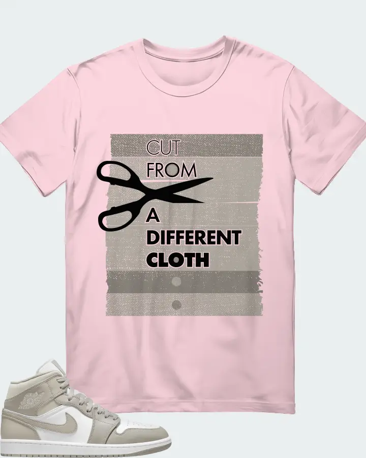 Jordan 1 Mid Sneaker Matching Soft Pink T-Shirt - Cut From a Different Cloth