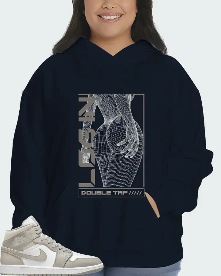 Jordan 1 Mid Sneaker Matching Navy Hoodie (LOGIN) - View 7
