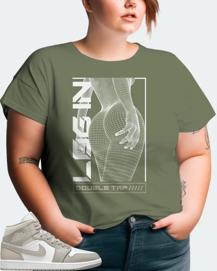 Jordan 1 Mid Sneaker Matching Olive T-Shirt (LOGIN) - View 11