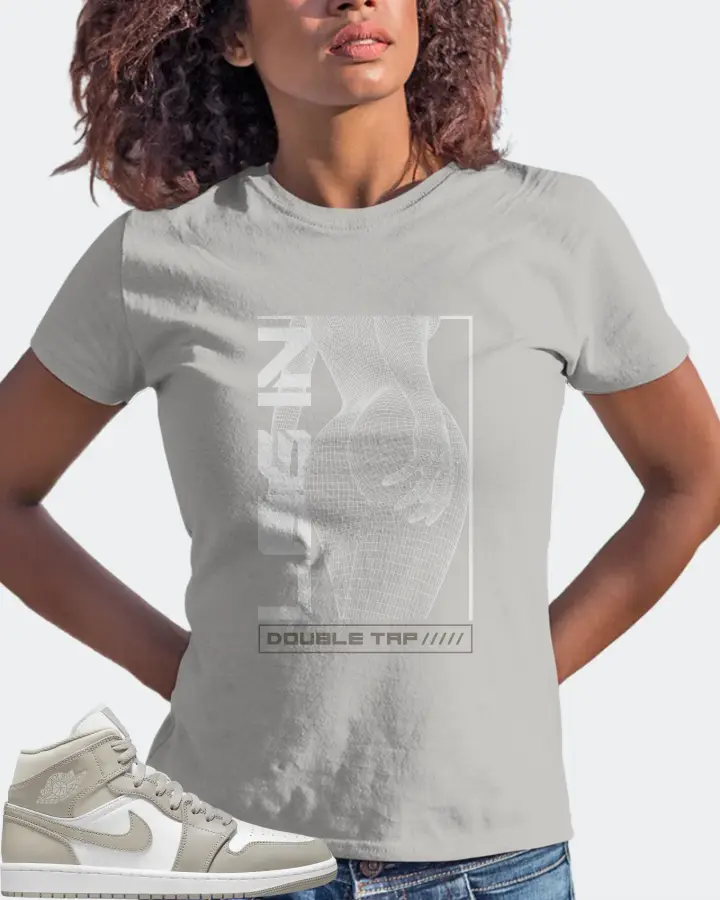 Jordan 1 Mid Sneaker Matching Grey T-Shirt (LOGIN) - View 3